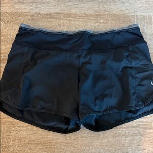 lululemon athletica Black and Gray Athletic Shorts